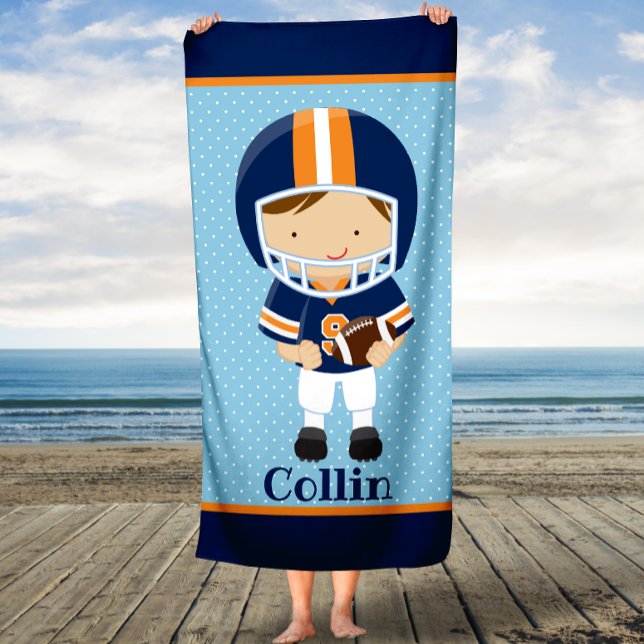 Personalised Football Boys Bath Towel (Creator Uploaded)