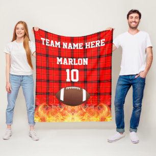 Personalised Football Buffalo Sports  Fleece Blanket