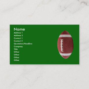 Personalised Football Business Cards