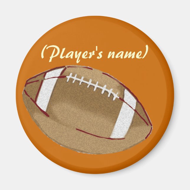 Personalised Football Button Magnet (Front)