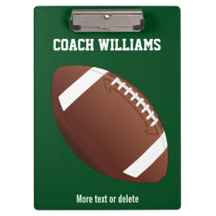 Personalised Football Coach Gift Name, Team Name Clipboard