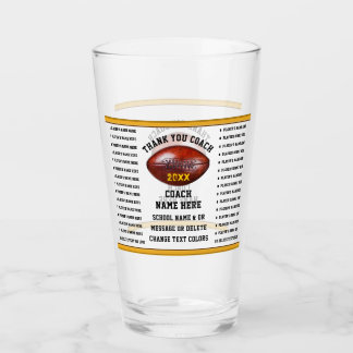 Personalised Football Coach Gifts, Player's Names, Glass