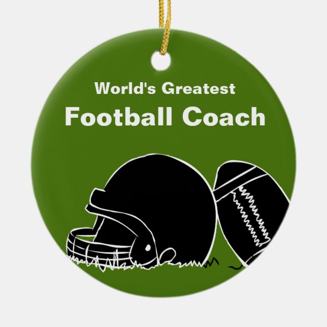 Personalised Football Coach  Ornament (Front)