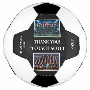 Personalised Football Coach Team 2 Photo Thank You