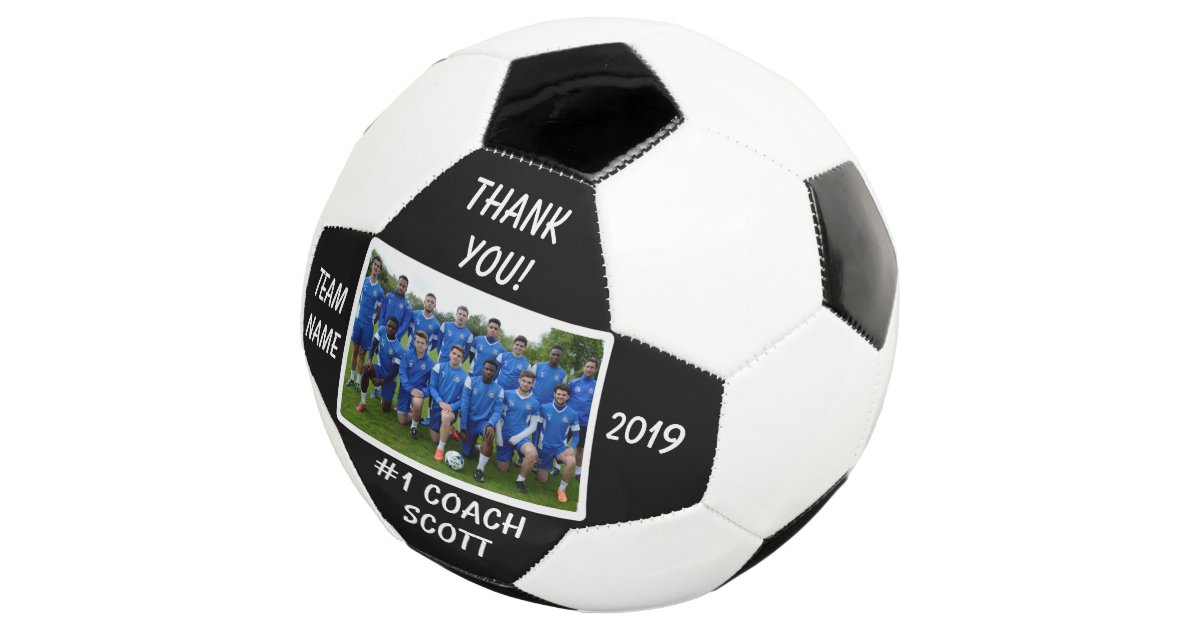 Personalised Football Coach Team Photo Thank You Zazzle Co Uk