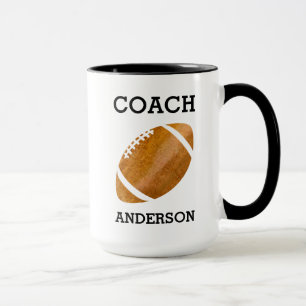 Personalised Football Coach Vintage Masculine Mug