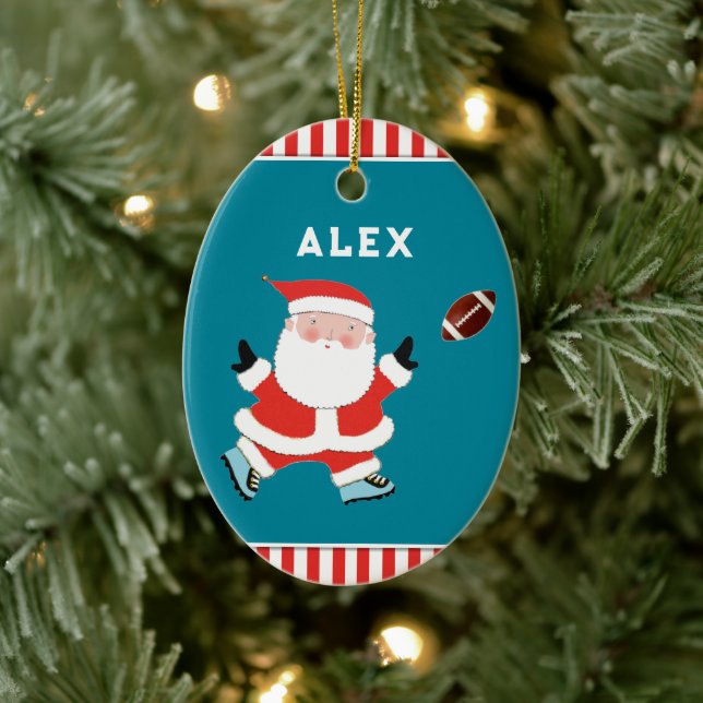 Personalised Football Collectable Ceramic Tree Decoration (Tree)