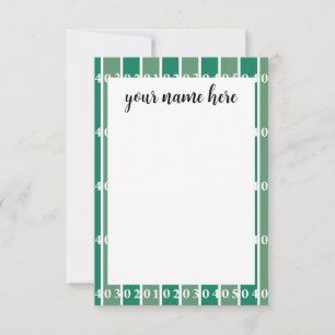 Personalised Football Field Notecards