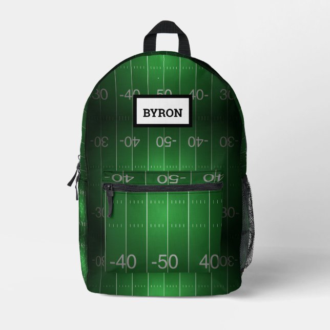 Personalised Football Field Printed Backpack (Front)