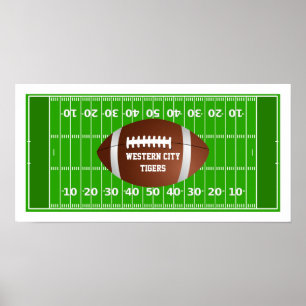 Personalised Football Field Team Custom Name Poster