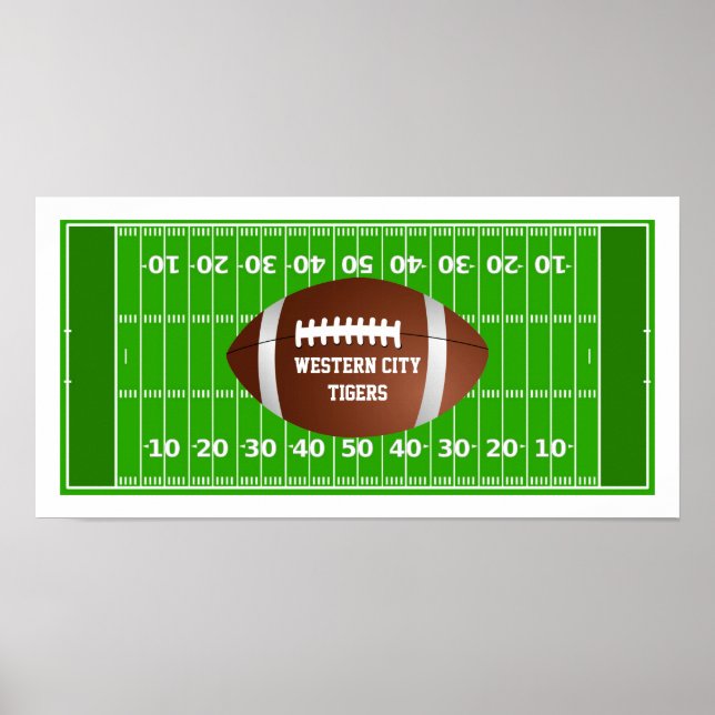 Personalised Football Field Team Custom Name Poster (Front)