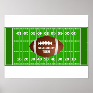 Personalised Football Field Team Custom Name Poster