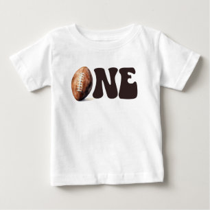 Personalised Football First Year Down Birthday  Baby T-Shirt