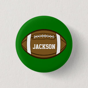 Personalised Football for Boys who love Sports 3 Cm Round Badge