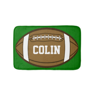 Personalised Football for Boys who love Sports Bath Mat