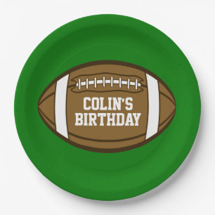 Personalised Football for Boys who love Sports Paper Plate