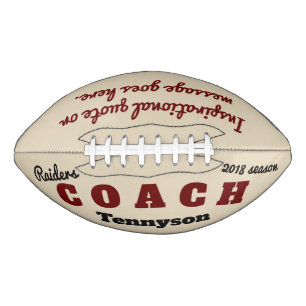Personalised football for coach - thank you gift american football