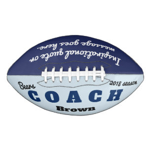 Personalised football for coach - thank you gift american football