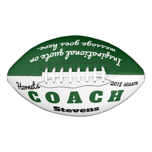 Personalised football for coach - thank you gift american football (Front)