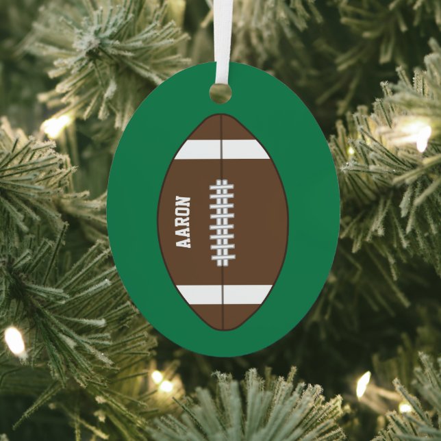Personalised Football Gift Christmas Ornament (Insitu)