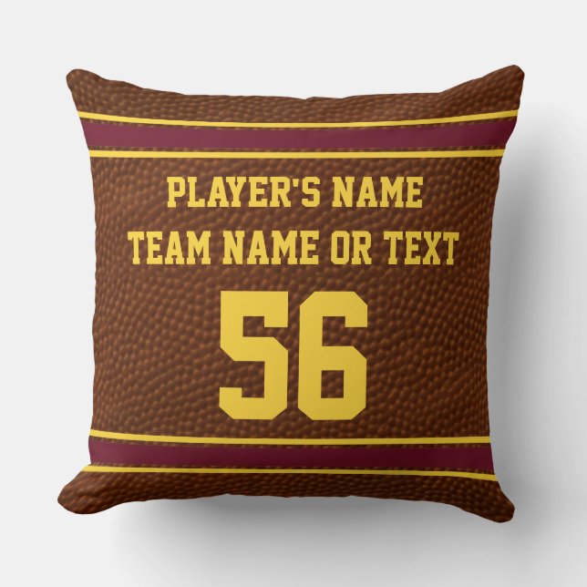 Personalised Football Gift Ideas, Football Pillows (Front)