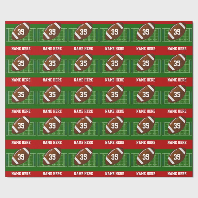 Personalised Football Gift Wrapping Paper (Seam)