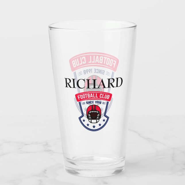 Personalised Football Glass (Back)