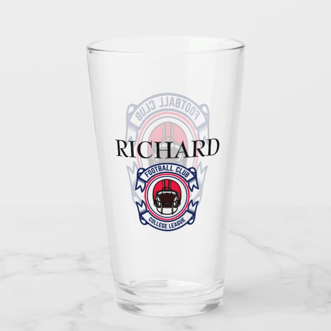 Personalised Football Glass (Back)
