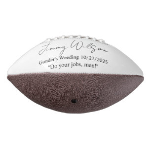 Personalised Football, Groomsmen Gift, Ring Bearer American Football