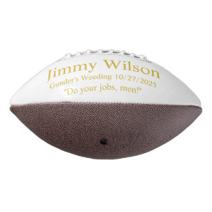 Personalised Football, Groomsmen Gift, Ring Bearer American Football
