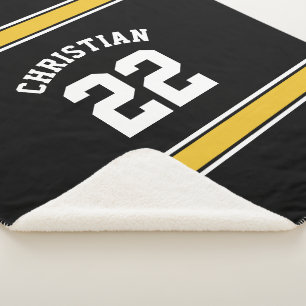 Personalised Football Jersey Novelty Sport Themed Sherpa Blanket
