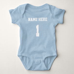 Personalised Football Jersey One Piece Body Suit Baby Bodysuit