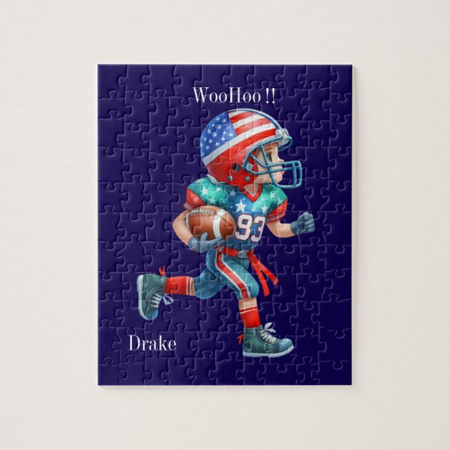 Personalised football jigsaw puzzle (Vertical)
