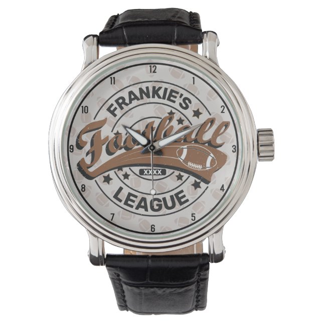 Personalised Football League Player Game Watch (Front)