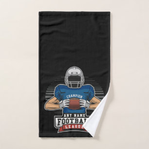 Personalised Football League Player Team Champ  Bath Towel Set