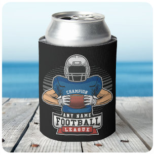 Personalised Football League Player Team Champ  Can Cooler