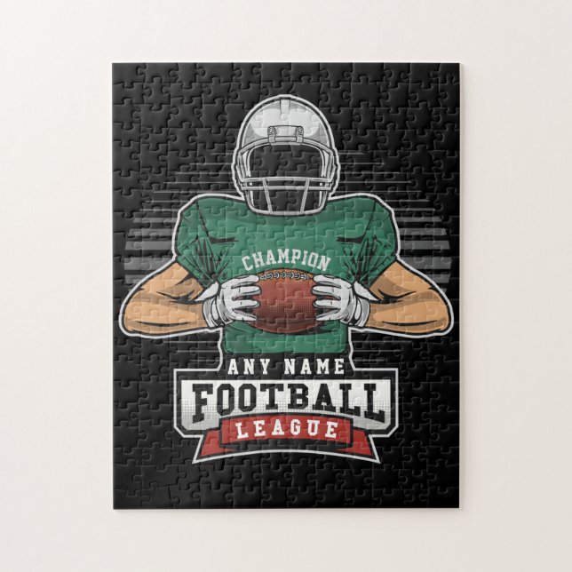Personalised Football League Player Team Champ   Jigsaw Puzzle (Vertical)