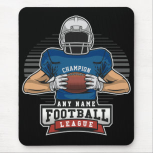 Personalised Football League Player Team Champ  Mouse Mat