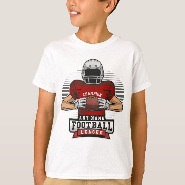 Personalised Football League Player Team Champ  T-Shirt (Front)
