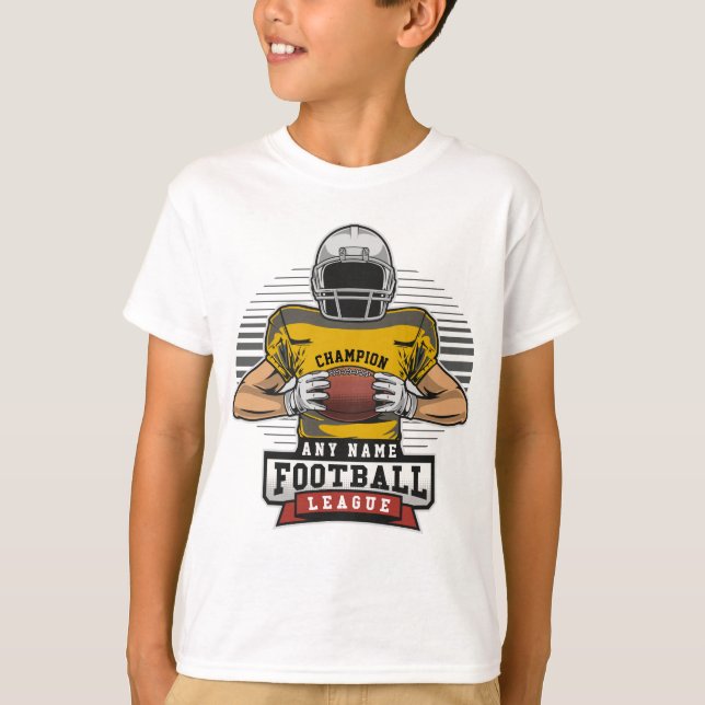 Personalised Football League Player Team Champ  T-Shirt (Front)