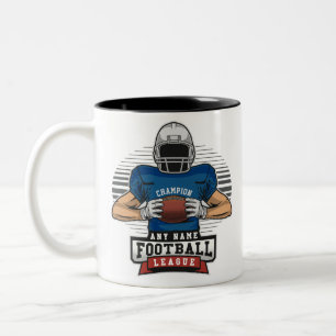 Personalised Football League Player Team Champ  Two-Tone Coffee Mug