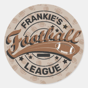 Personalised Football League Player Team Classic Round Sticker