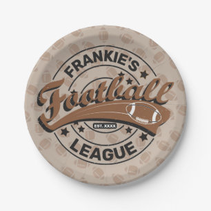 Personalised Football League Player Team Paper Plate