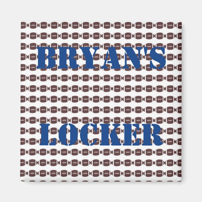 Personalised Football Locker Magnet (Front)