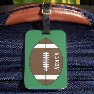 Personalised Football Luggage Tag Gift