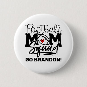 Personalised Football Mum Squad 6 Cm Round Badge