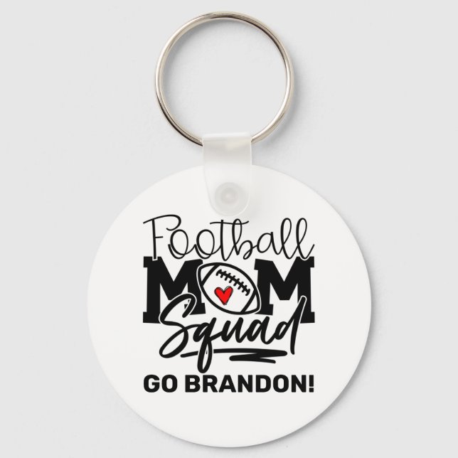 Personalised Football Mum Squad Key Ring (Front)