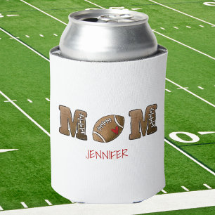 Personalised Football Mum With Heart Can Cooler