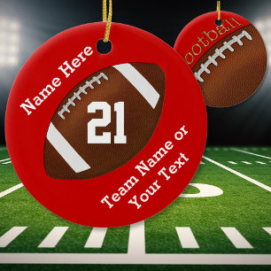 Personalised Football Ornaments Name, Team, Number