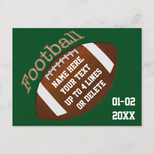 Personalised Football Party Invites any COLOR TEXT